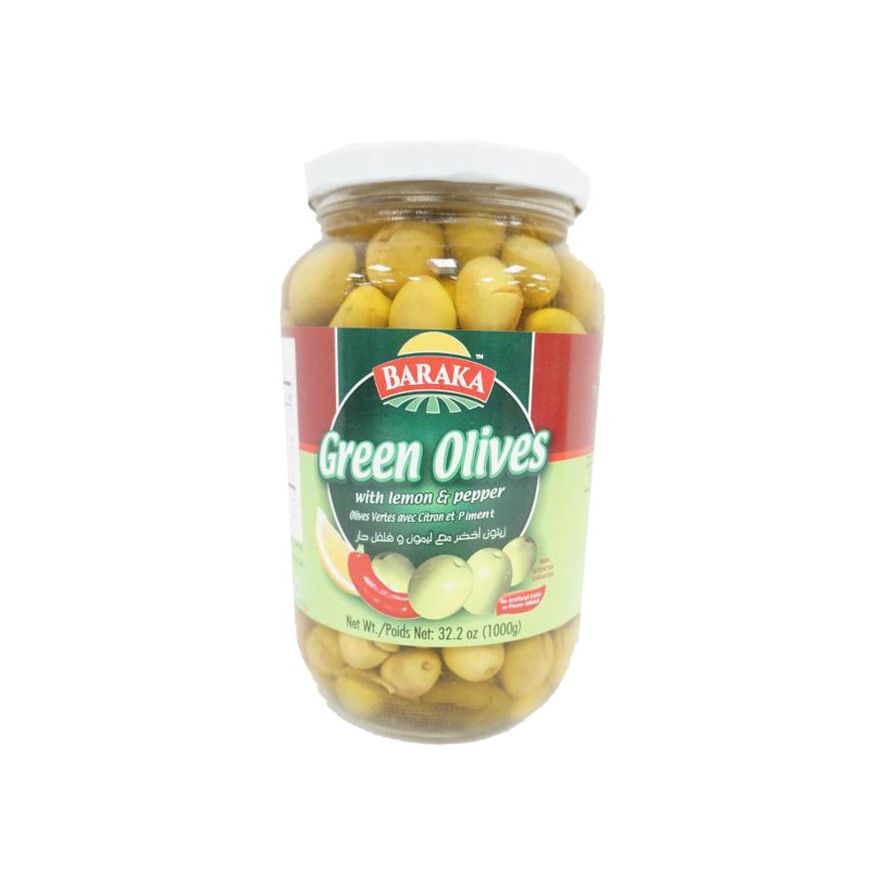 Baraka Green Olives W/ Lemon & Pepper