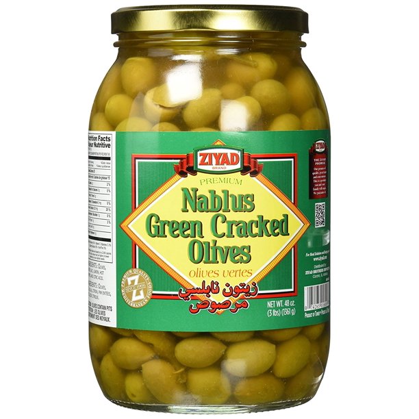 Ziyad Nablus Green Cracked Olives
