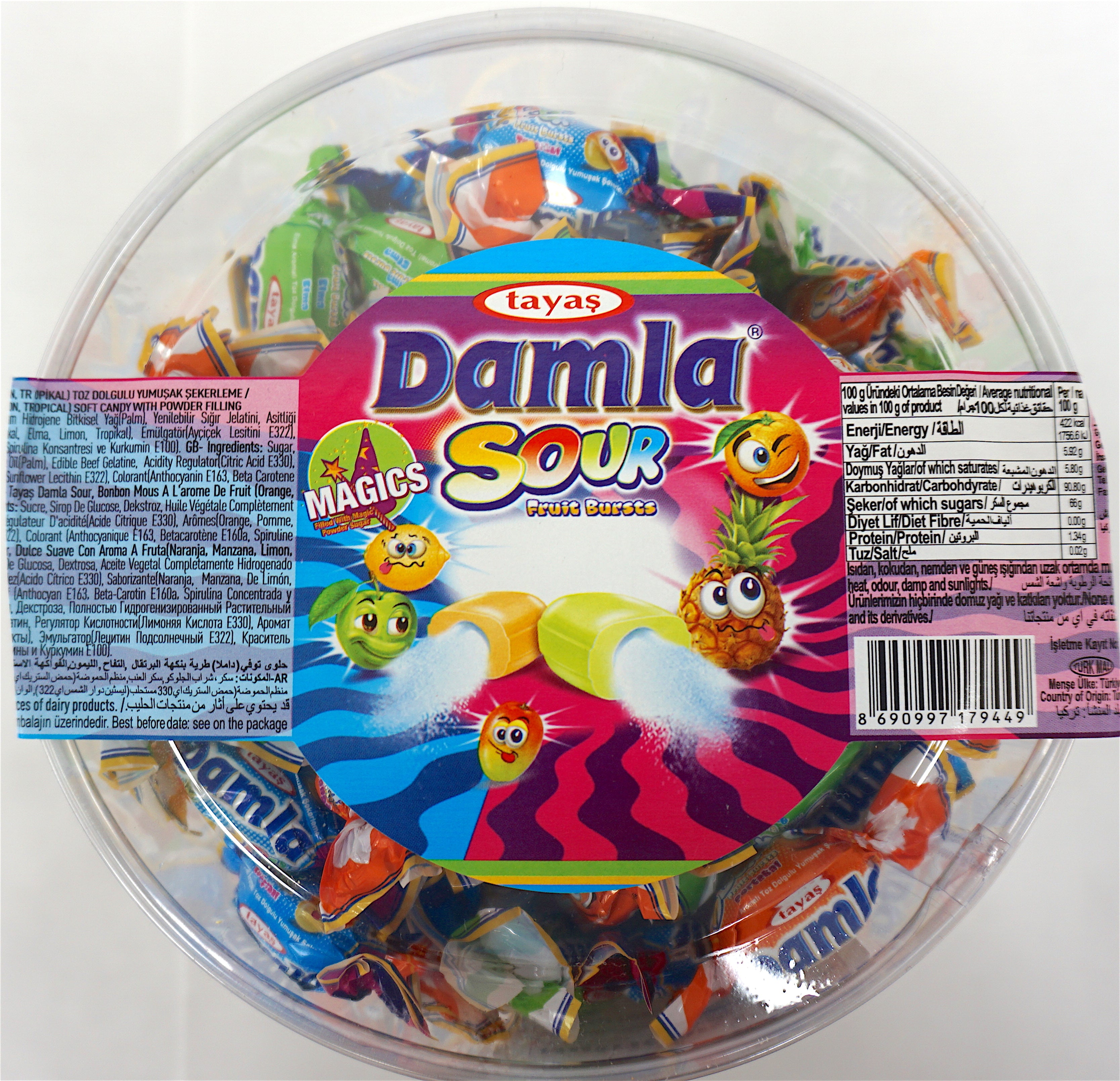 Tayas Damla Sour Assorted Candy