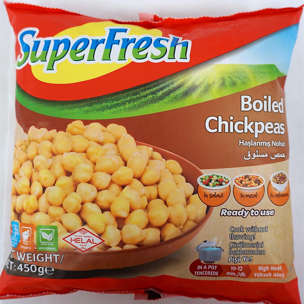 Superfresh Frozen Boiled Chickpeas