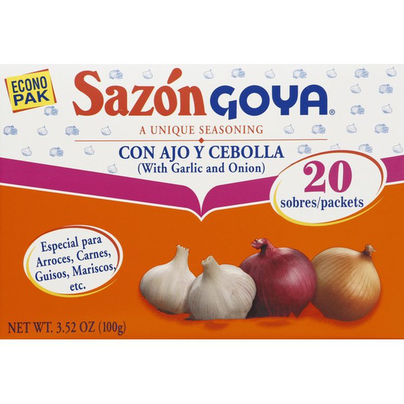 Sazon Goya Con Ajo Y Cebolla
